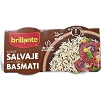 Los mejores  - Brillante Arroz Salvaje con Arroz Basmati Plato Preparado - Paquete de 2 x 125 gr - Total: 250 gr